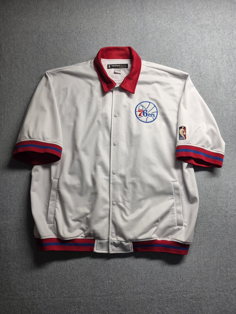 Reebok Hardwood Classics Philadelphia 76ers White Warm Up Shooting Shirt 2XL